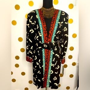 Just For Women Apostrophe Women’s Multi-Colored Belted Blazer - Size: 18W